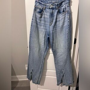 Wide leg stretch jeans